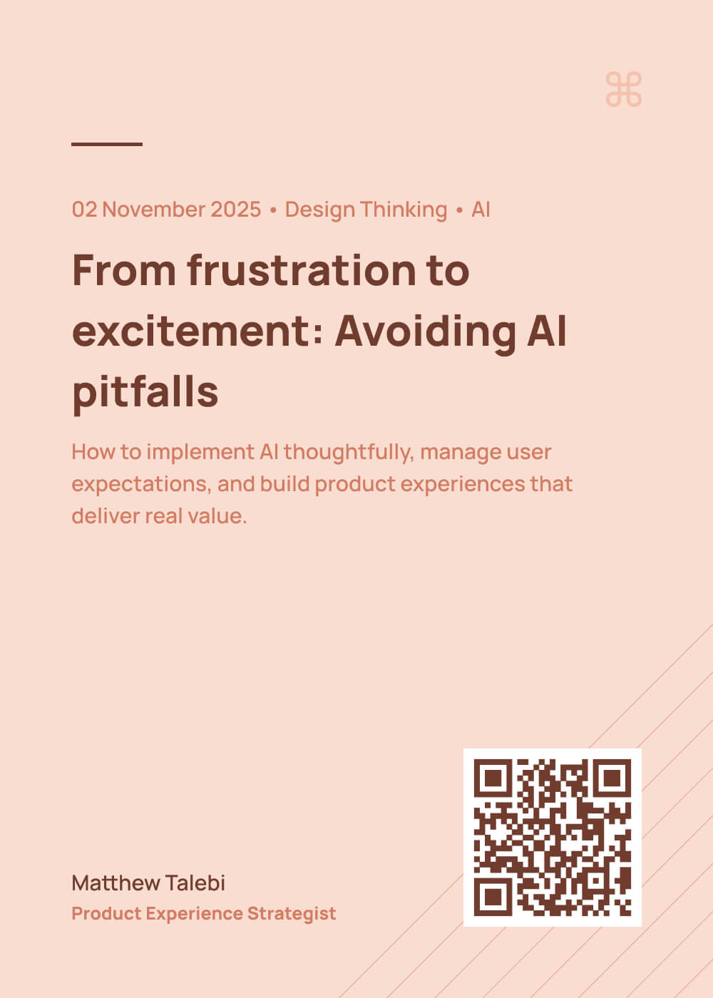 From frustration to excitement: Avoiding AI pitfalls - How to implement AI thoughtfully, manage user expectations, and build product experiences that deliver real value.